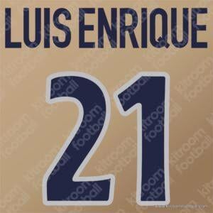 2002-04 Barcelona Cup Away & Third Name Set #21 LUIS ENRIQUE (Repro)