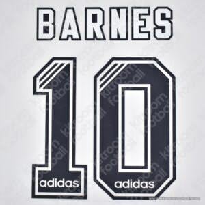 1994-95 Liverpool Away Name Set #10 BARNES (Repro)