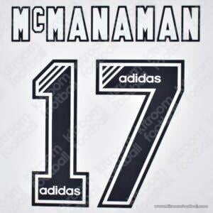 1994-95 Liverpool Away Name Set #17 MCMANAMAN (Repro)