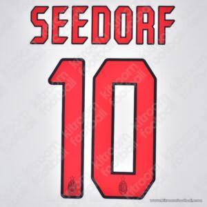 2004-07 AC Milan Away Name Set #10 SEEDORF (Repro)