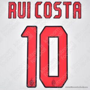 2004-07 AC Milan Away Name Set #10 RUI COSTA (Repro)