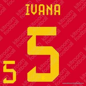 2023 Spain FIFA Women's World Cup Home Name Set #5 IVANA (Repro)