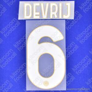 2024-25 Inter Milan Home Name Set #6 DEVRIJ (Repro)