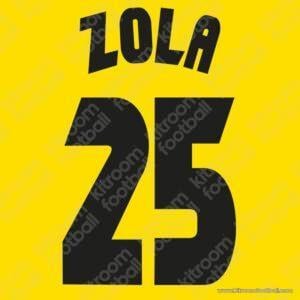 1998-00 Chelsea Cup Third Name Set #25 ZOLA (Repro)