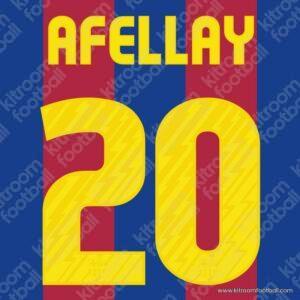 2010-11 Barcelona Home Name Set #20 AFELLAY (Repro)