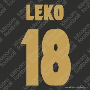 2001-03 Malaga CF Away Name Set #18 LEKO (Repro)