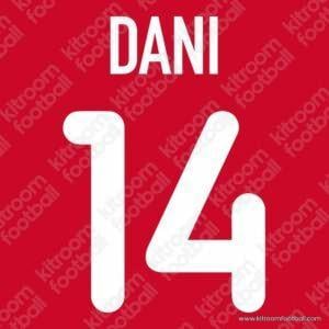 2001-02 Atletico Madrid Away Name Set #14 DANI (Repro)