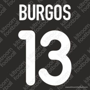 2001-02 Atletico Madrid Goalkeeper Name Set #13 Mono BURGOS (Repro)