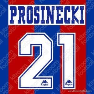 1995-96 Barcelona La Liga Home Name Set #21 PROSINECKI (Repro)