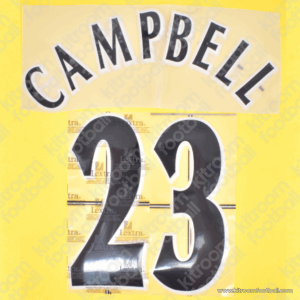 2005-06 Arsenal Cup Away Name Set #23 CAMPBELL (Repro)