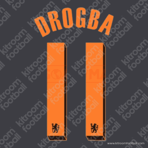 2010-11 Chelsea Cup Away Name Set #11 DROGBA (Repro)
