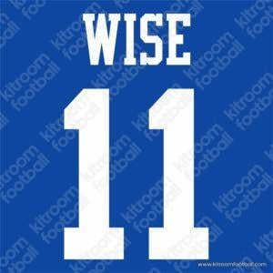 1995-97 Chelsea Home Name Set #11 WISE (Repro)
