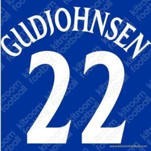 2000-01 Chelsea Cup Home Name Set #22 GUDJOHNSEN (Repro)