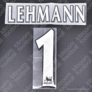 2003-07 Arsenal Goalkeeper Name Set #1 LEHMANN (Repro)