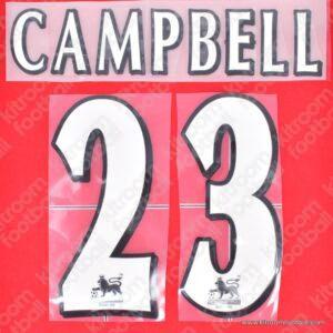 2002-06 Arsenal Home Name Set #23 CAMPBELL (Repro)