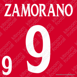 2001 Chile Conmebol Copa America Home Name Set #9 ZAMORANO (Repro) - Image 1