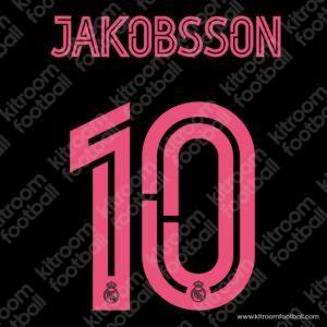 2020-21 Real Madrid Third Name Set #10 JAKOBSSON (Repro) Womens