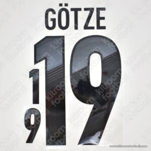 2012 Germany UEFA Euro Home Name Set #19 GÖTZE (Repro)