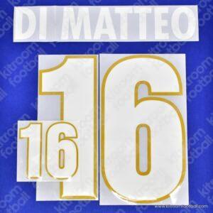 1996 Italy UEFA Euro Home Name Set #16 DI MATTEO (Repro)