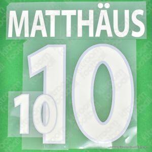 2000 Germany UEFA Euro Away Name Set #10 MATTHÄUS (Repro)
