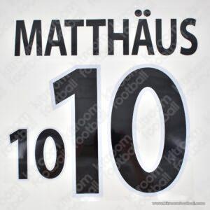 2000 Germany UEFA Euro Home Name Set #10 MATTHÄUS (Repro)