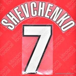 1998-00 AC Milan Home Name Set #7 SHEVCHENKO (Repro) v2