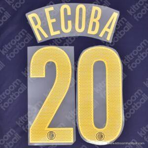 2005-06 Inter Milan Third Name Set #20 RECOBA (Repro)