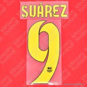 2014-15 Barcelona Home Name Set #9 SUÁREZ (Repro)