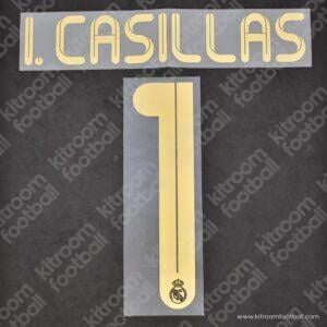 2011-12 Real Madrid Goalkeeper Name Set #1 CASILLAS (Repro)