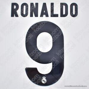 2009-10 Real Madrid Home Name Set #9 Cristiano RONALDO v2 (Repro)