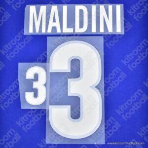 1998 Italy FIFA World Cup Home Name Set #3 MALDINI v2 (Repro)