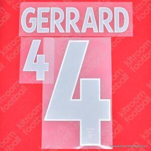 2004-06 England UEFA Euro Away Name Set #4 GERRARD (Repro)