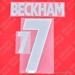 2004-06 England UEFA Euro Away Name Set #7 BECKHAM v2 (Repro)