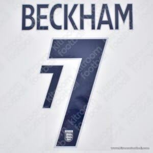 2006 England FIFA World Cup Home Name Set #7 BECKHAM v2 (Repro)