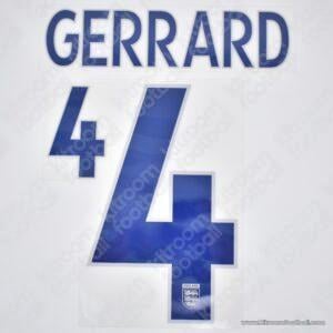 2006 England FIFA World Cup Home Name Set #4 GERRARD v2 (Repro)