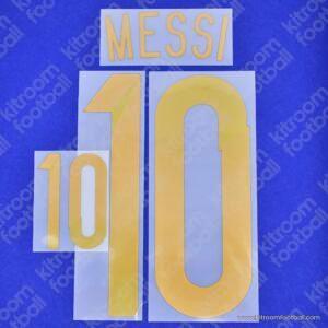 2014 Argentina FIFA World Cup Away Name Set #10 MESSI v2 (Repro)