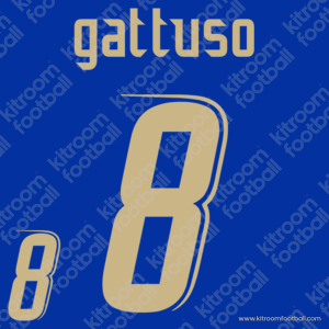 2006 Italy FIFA World Cup Home Name Set #8 GATTUSO (Repro
