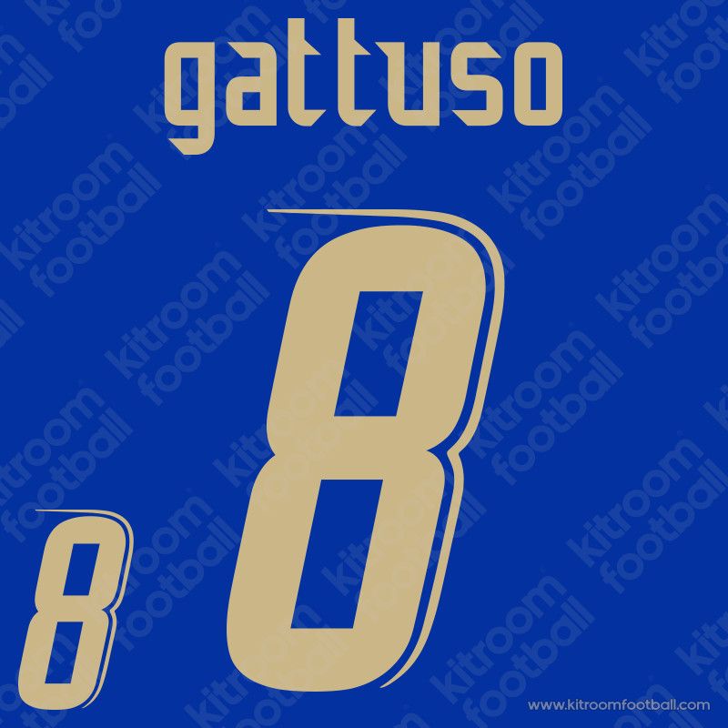 2006 Italy FIFA World Cup Home Name Set #8 GATTUSO (Repro