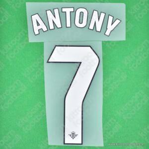 2024-26 Real Betis Home & Away Name Set #7 ANTONY (Repro)