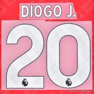 2024-25 Liverpool Home Name Set #20 DIOGO J. (Repro)