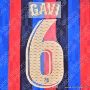 2022-23 Barcelona La Liga Home Name Set #6 GAVI v2 (Repro)