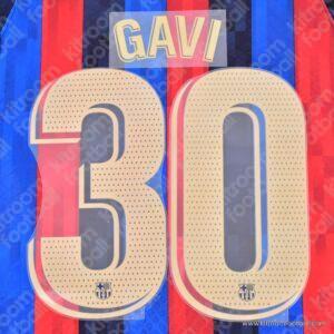 2022-23 Barcelona La Liga Home Name Set #30 GAVI v2 (Repro)