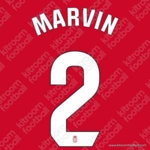 2023-24 Las Palmas La Liga Away Name Set #2 MARVIN (Repro)