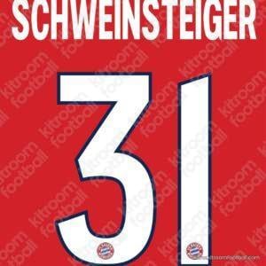 2018-19 Bayern Munich Home Name Set #31 SCHWEINSTEIGER (Repro)