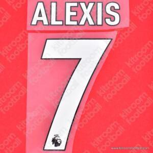 2018-19 Arsenal Premier League Home Name Set #7 ALEXIS
