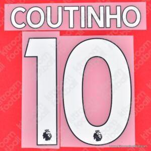 2021-24 Arsenal Premier League Home Name Set #10 COUTINHO (Repro)