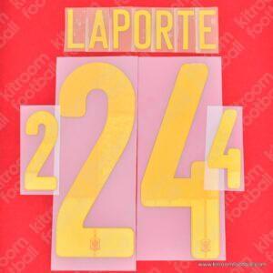 2019-22 Spain UEFA Euro,UEFA Nations League Home Name Set #24 LAPORTE (Repro)