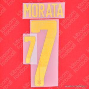 2019-22 Spain UEFA Euro,UEFA Nations League Home Name Set #7 MORATA (Repro)