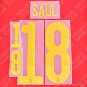 2019-22 Spain UEFA Euro,UEFA Nations League Home Name Set #18 SAÚL (Repro)