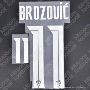 2020-21 Croatia UEFA Euro Away Name Set #11 BROZOVIC (Repro)